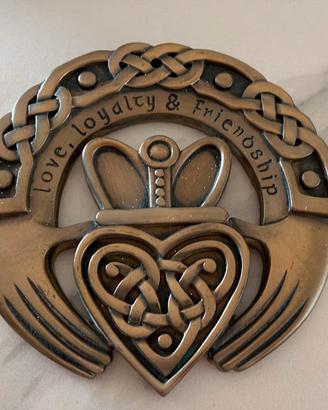 Bronze claddagh ring wall plaque