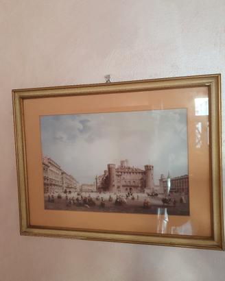 Quadro con Stampa Storica di Torino 