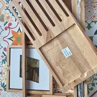 Tagliere bambù  con coltello