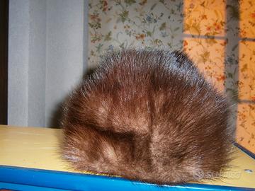 Cappello colbacco di Visone marrone, anni'80