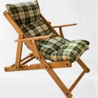 Poltrona Relax Legno, pieghevole  + 4 cuscini