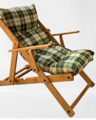 Poltrona Relax Legno, pieghevole  + 4 cuscini