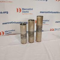 3 Vasi in Rame Argentato Atelier des Orfèvres
