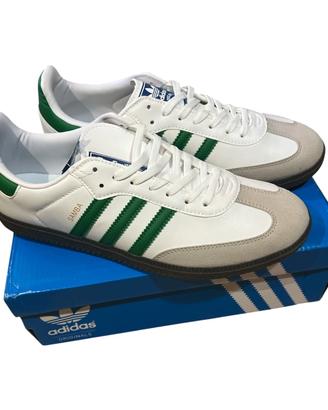 Adidas samba OG Uomo 44 Bianco Verde Nuove Con Sca