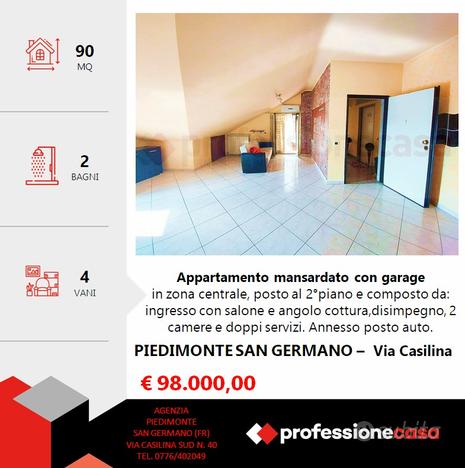 Appartamento con 2camere,2bagni e garage