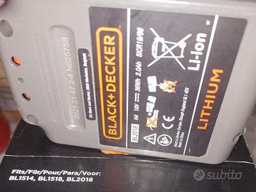 batterie Black & Decker da 18 volts e caricatore