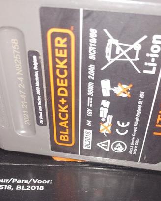 batterie Black & Decker da 18 volts e caricatore