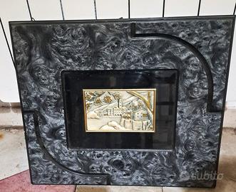 Quadro Lastra con bassorilievo argento
