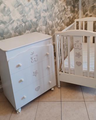 Set Italbaby Re lettino con materasso + fasciatoio