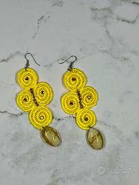 Orecchini in pizzo ricamati