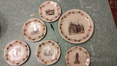 Servizio piatti vintage "Città d'Italia"
