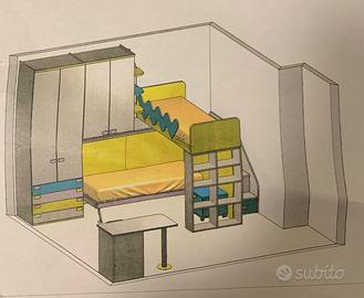 Cameretta bambini marca Colombini modello "Golf"