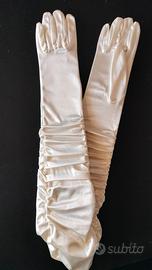 Guanti da sposa panna