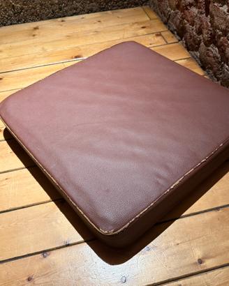 Cuscino 40x40 in pelle colore bordeaux