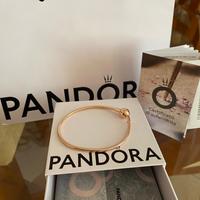 Bracciale pandora in maglia snake ORO ROSA nuovo