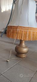 coppia di lampada e lampadario vintage