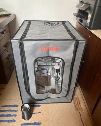 Box stampante 3D con Led + ventola di aspirazione