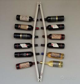 Portabottiglie da parete doppio