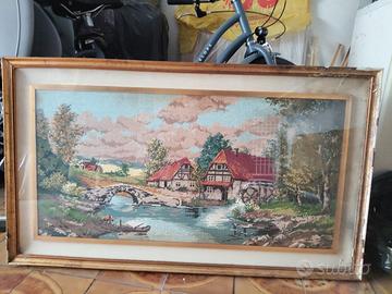 Quadro ricamato a mano