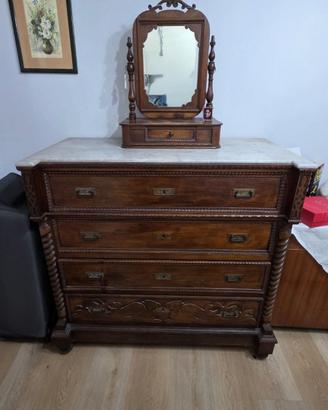 ANTICO CASSETTONE stile UMBERTINO anni 800