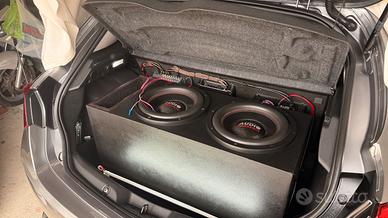 Box doppio subwoofer audiosystem ass 12