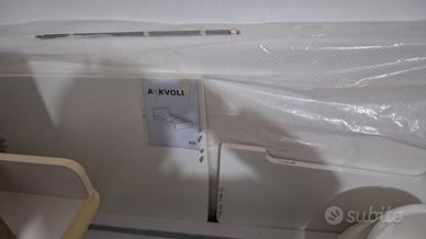 Letto singolo bianco Ikea ASKVOLI 90X200.