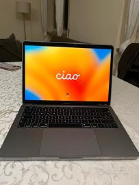 Macbook 2019 touchbar grigio siderale