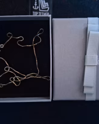 collana oro bianco 18k 750 53cm 5g