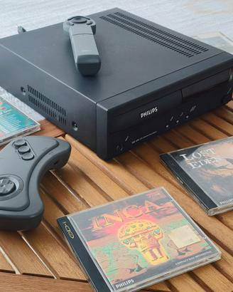 Philips CD-I 470 con DVC, comandi, giochi