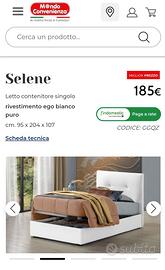 letto contenitore singolo 