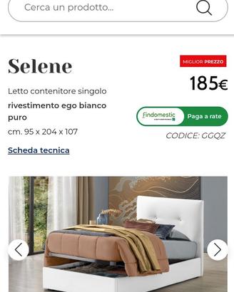 letto contenitore singolo 