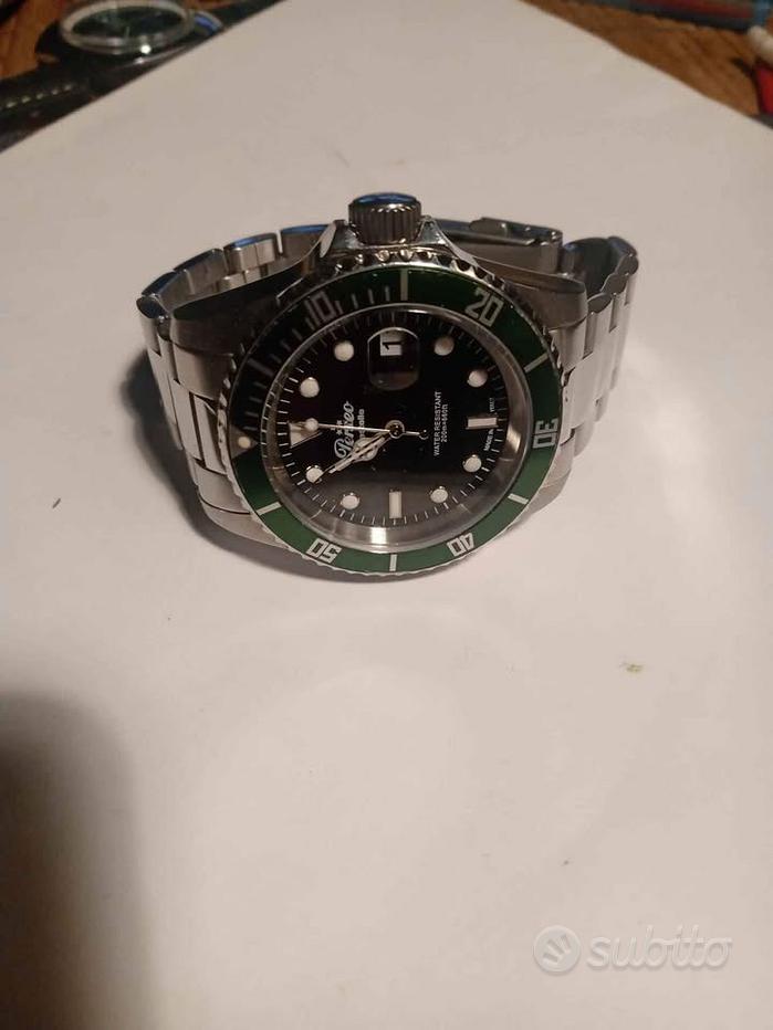 Perseo Trestelle Submariner 91904.03 - Orologio Uomo Verde, 40 Mm, 10 Bar (100m), Ispirato Alle Ferrovie Italiane - 4