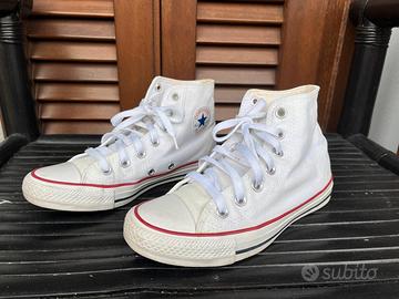 Scarpe Converse All Star bianche alte - 36,5