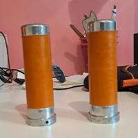 Manopole moto in acciaio e VERA PELLE