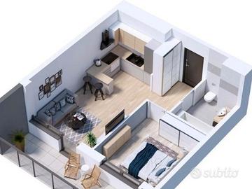 Bilocale luminoso e confortevole