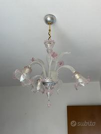Lampadario in vetro di Murano