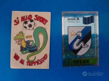 2 figurine Inter 1989 1990 scudetto e mascotte