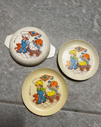 Set cucina piatti pentola Suci Anni 70 vintage