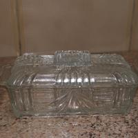 Portaburro Inglese in Vetro Pressato - anni '30