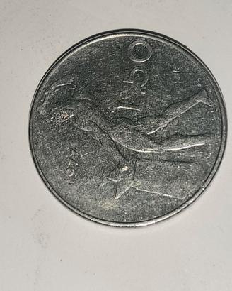 Monete da 50 lire del 1977 e del 19 78