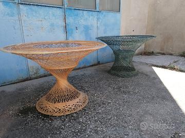2 tavoli da giardino design vintage anni 60 