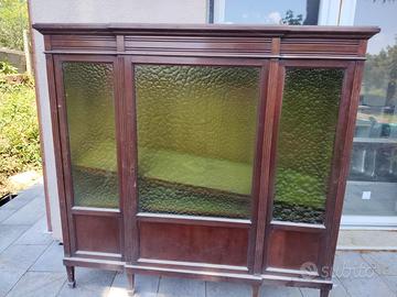 Vetrina vintage in legno massello – 162x41x155  cm