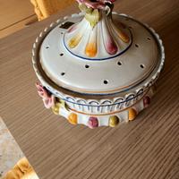 fioriera /porta biscotti in ceramica