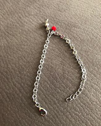 Braccialetto NUOVO con pendente rosso e caramella