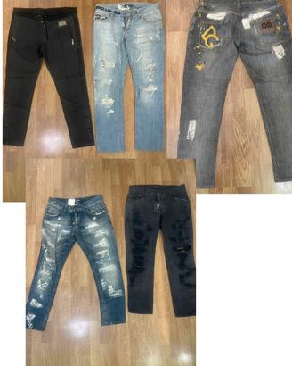 Set 4 Jeans + 1 Pantalone Dolce & Gabbana 46/48