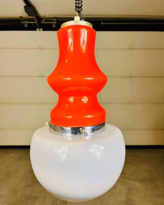 Lampada vintage bicolore anni '70