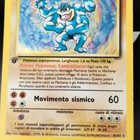 carta Pokemon Machamp Holo prima edizione 