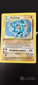 carta Pokemon Machamp Holo prima edizione 