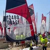Open skiff barca vela ragazzo PRONTA ALL'USO!