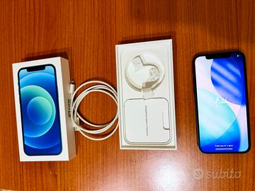 Apple iPhone 12 128 blu completo.
